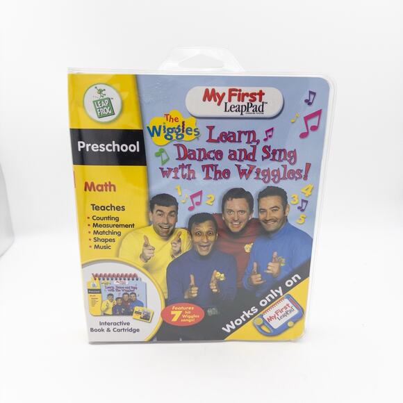 Leap Frog My First Leap Pad Interactive Book And Cartridge The Wiggles Math - Picture 1 of 6